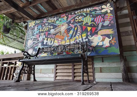 Bangkok, Thailand - June 8, 2019: Scenery Of Hua Takhe Old Market In Lad Krabang District, Bangkok, 