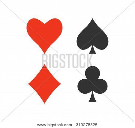 Playing Cards Icon. Vector Illustration, Flat Design.