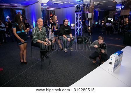 Gamers At Play Station Ps4 Launch Event