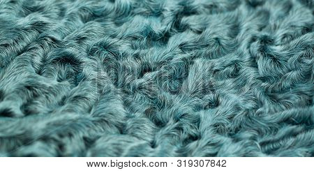 Soft Blue Lambskin Fur With A Beautiful Texture