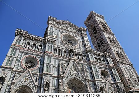 Florence, Italy - August 28, 2018: Florence Cathedral (il Duomo Di Firenze) On August 28, 2018 In Fl