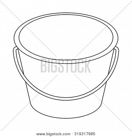 Vector Design Of Plastic And Bucket Icon. Set Of Plastic And Empty Stock Vector Illustration.