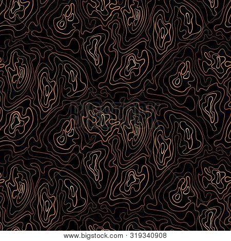 Abstract Seamless Vector Pattern. Blending Lines, Ripples, Waves. Black And White. Isolated From The