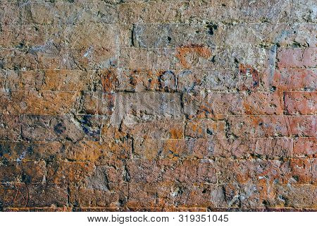 The Ancient Brick Wall Was Neatly Arranged And So Strong That There Was No Space, Even A Small Needl