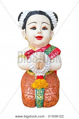 Thai Girl Sculpture For Welcome