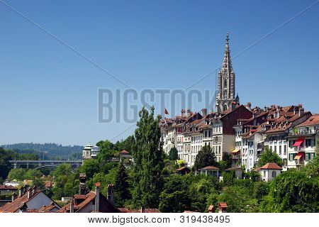 View At Bern, Switzerland, From The Nydeggbrucke In Summer 2019