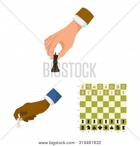 Vector Design Of Chess And Game Sign. Collection Of Chess And Strategy Stock Vector Illustration.