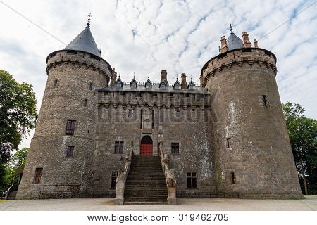 Combourg, France - July 27, 2018: The Medieval Castle Of Combourg French Brittany