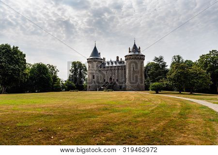 Combourg, France - July 27, 2018: The Medieval Castle Of Combourg French Brittany