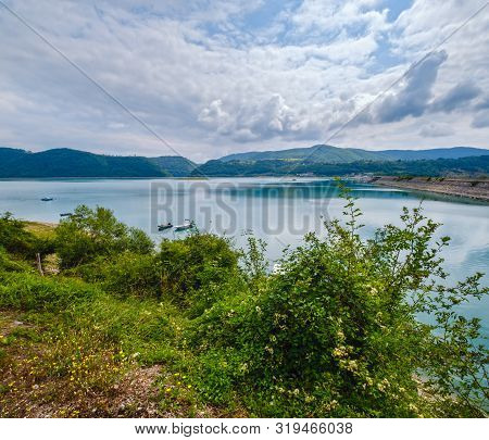 Zlatar Lake (zlatarsko Jezero) Summer Cloudy View, Serbia.