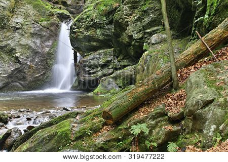 Nyznerov Waterfalls On The Siver Brook, Czech Republic