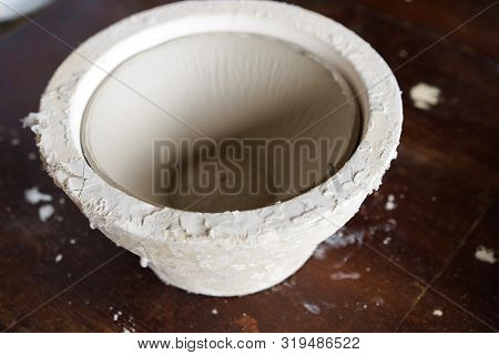 Mold For Casting Clay Products With A Finished Bowl Inside