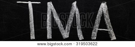 Panoramic Shot Of Black Chalk Board With Lettering Tma