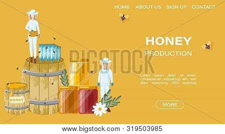 Beekeepers Vector Honey Banner. Honey Theme Poster Templates