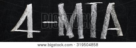 Panoramic Shot Of Black Chalk Board With Lettering 4-mta