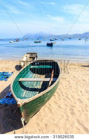 Boat On The Beach In Porth Nefyn, Llyn Peninsular, North Wales