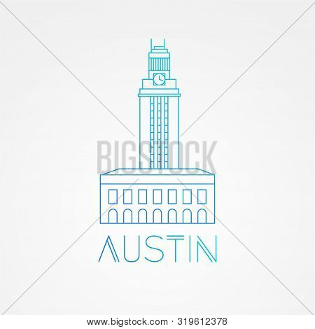Austin Usa, Detailed Silhouette. Trendy Vector Illustration, Flat Style. Stylish Andmark. Concept Fo
