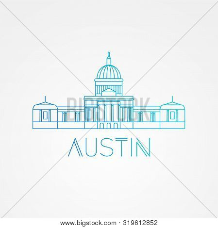 Austin Usa, Detailed Silhouette. Trendy Vector Illustration, Flat Style. Stylish Andmark. Concept Fo