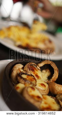 Soko Mushrooms With Suluguni Cheese - Traditional Georgian Food