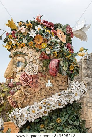 Les Baux, France - June 26, 2017: The Artwork, Titled Spring Is Four Seasons Three-dimensional Inter