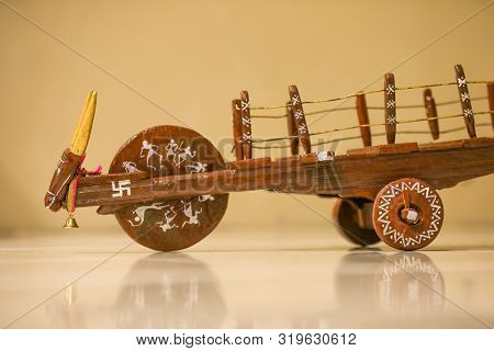 Indian Festival Pola, Beautiful Little  Bull Cart Like Toy