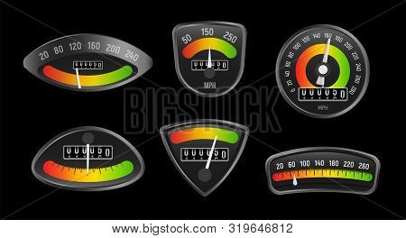 Set Of Business Indicators For Marketing Research And Business Valuation. Analog Measuring Instrumen