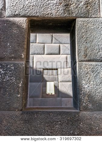 Cusco, Peru - 05/24/2019: Sun Temple At Qoricancha And Santo Domingo In Cusco, Peru.