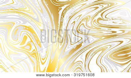 White And Gold Marble Background. Marble Texture Design. Abstract Background. Stock. Oil Painting St