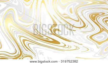White And Gold Marble Background. Marble Texture Design. Abstract Background. Stock. Oil Painting St