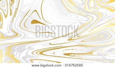 White And Gold Marble Background. Marble Texture Design. Abstract Background. Stock. Oil Painting St