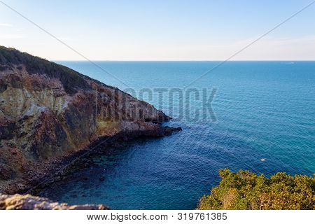 Infinity Azure Sea Bay And Cliff In Black Sea