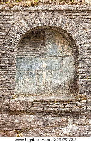 The Remains Of Lysekloster, Lyse Mariakloster, Ruined Monastery In South Western Norway. Old Buildin