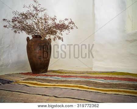 Taman, Russia - August 1, 2019: Different Things In The House Of The Poet Mikhail Lermontov. The Hou