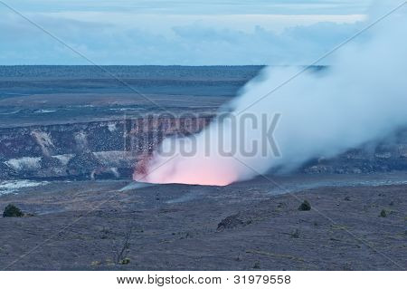Kilauea Volcano On Big Island Of Hawaii