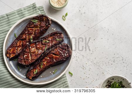 Grilled Eggplant With Miso Glaze Or Nasu Dengaku. Japanese Food