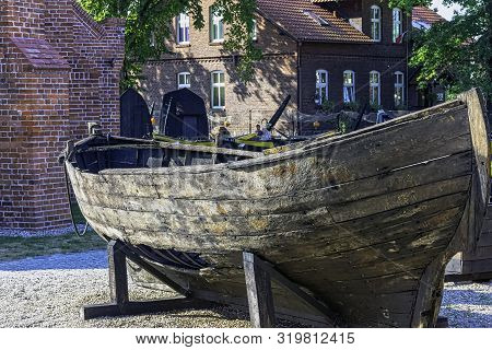 Hel, Pomerania, Poland - August 27: Vintage Fishing Boat On August 27, 2019 In Hel, Pomerania, Polan