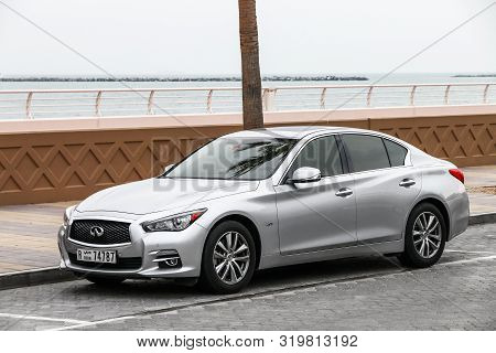 Dubai, Uae - November 17, 2018: Motor Car Infiniti Q50 In The City Street.