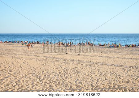 Sanlucar De Barrameda Beach. Cadiz. Andalusia. Spain. Europe. August 25, 2019