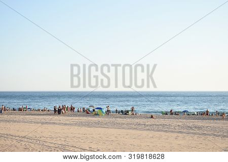 Sanlucar De Barrameda Beach. Cadiz. Andalusia. Spain. Europe. August 25, 2019