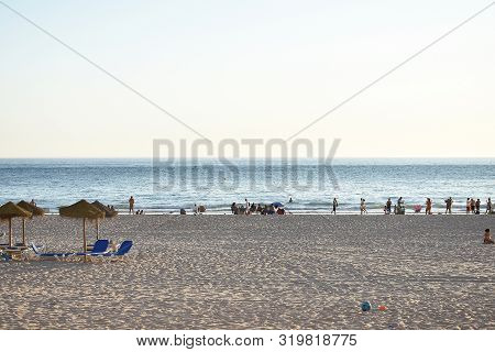 Sanlucar De Barrameda Beach. Cadiz. Andalusia. Spain. Europe. August 25, 2019
