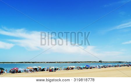 Sanlucar De Barrameda Beach. Cadiz. Andalusia. Spain. Europe. August 25, 2019