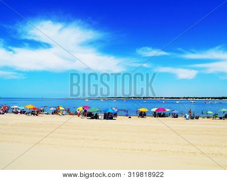 Sanlucar De Barrameda Beach. Cadiz. Andalusia. Spain. Europe. August 25, 2019