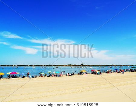Sanlucar De Barrameda Beach. Cadiz. Andalusia. Spain. Europe. August 25, 2019
