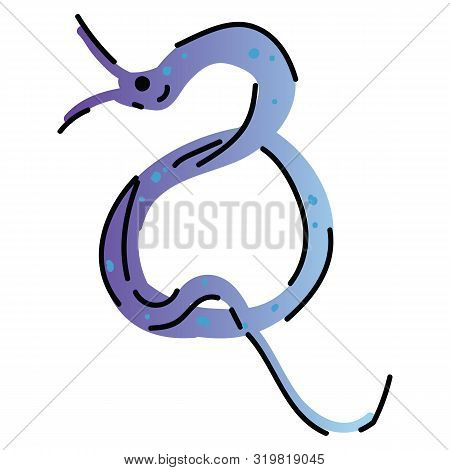 Cute Sniper Eel Vector. Ocean Sealife Clipart.