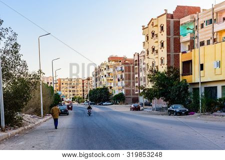 Hurghada, Egypt - December 9, 2018: Street In Dahar District (old Town Of Hurghada City), Egypt