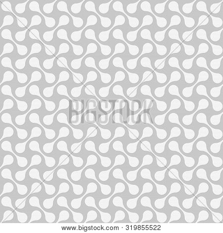 White Geometric Circular Abstract Seamless Pattern Background