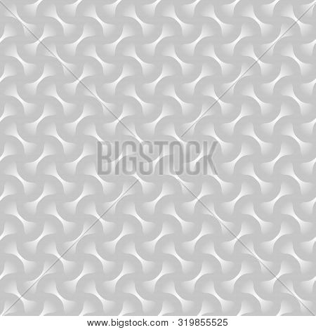 White Geometric Circular Abstract Seamless Pattern Background