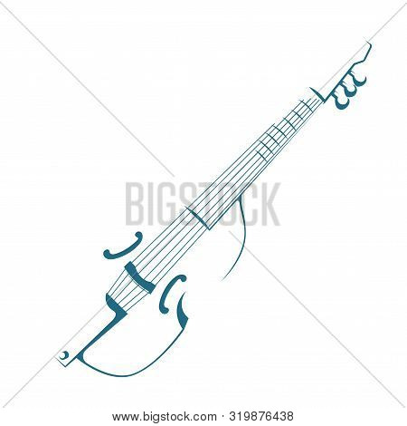 Vector Drawn African Viol. Isolated On White Background.