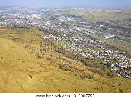 Ebbw Vale Town In The Welsh Valleys