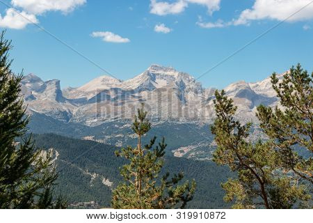 Scenic View Of The Devoluy Mountains On A Warm Summer's Day